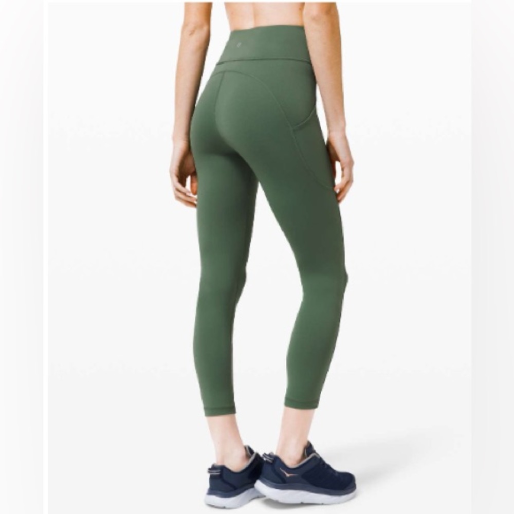 Lululemon Invigorate High-Rise Tight 25", Algae Green, Size 8